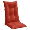 Coussins de chaise à dossier haut lot de 2 rouge mélangé tissu 648913648913