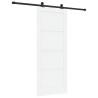 Porte coulissante Blanc et noir 83 x 202 cm Bois de pin massif 648921648921