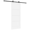 Porte coulissante Blanc et noir 83 x 202 cm Bois de pin massif 648921648921