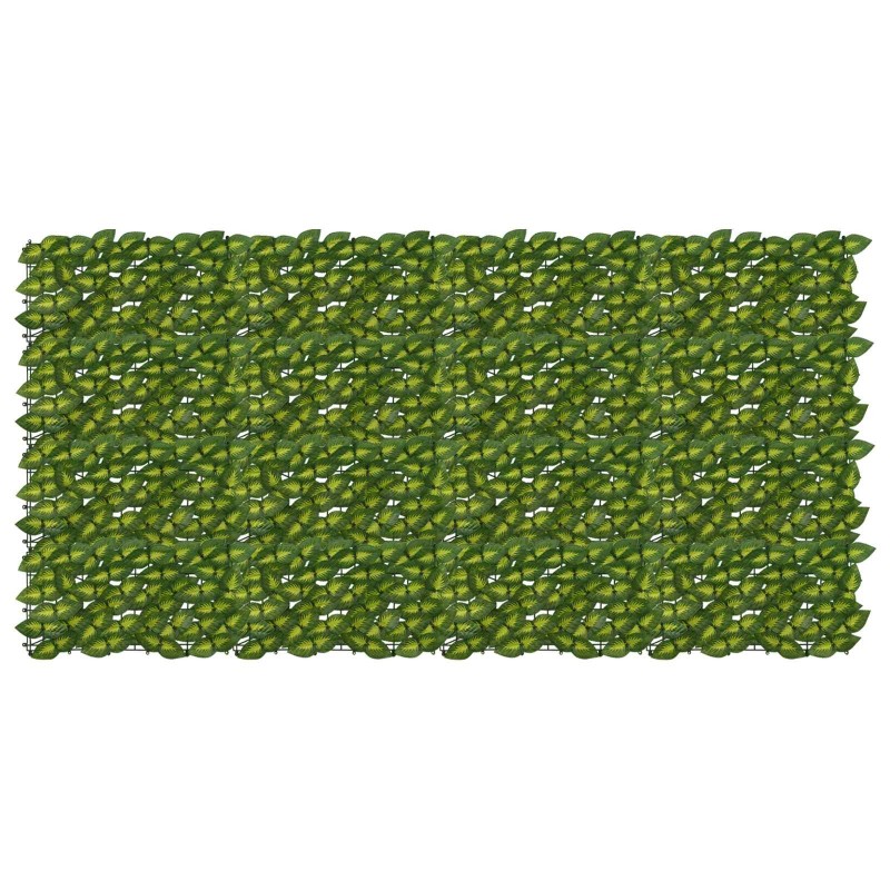 Écran de balcon avec feuilles Vert et jaune 200 x 100 cm 648922648922