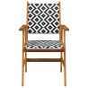 Chaises de jardin 8 pcs en bois d'acacia massif 648934648934