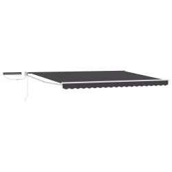 Auvent rétractable électrique Anthracite et blanc 4 x 2 m 648943648943