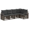 Ensemble de canapé de jardin 5 pcs Gris polyrotin 648947648947