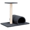 Arbre à chat avec tunnel Gris foncé 60x34,5x50 cm 648948648948