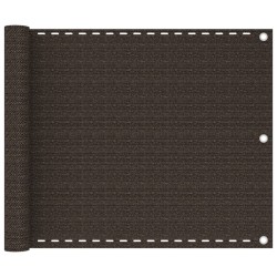 Écran de balcon Marron 75x300 cm PEHD 648949648949