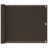 Écran de balcon Marron 75x300 cm PEHD 648949648949