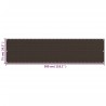 Écran de balcon Marron 75x300 cm PEHD 648949648949