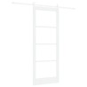 Porte coulissante Blanc 83 x 211 cm Bois de pin massif et verre 648950648950