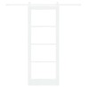 Porte coulissante Blanc 83 x 211 cm Bois de pin massif et verre 648950648950