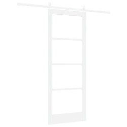 Porte coulissante Blanc 83 x 211 cm Bois de pin massif et verre 648950648950