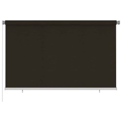 Store roulant d'extérieur 245 (l) x 140 (H) cm marron HDPE 648953648953