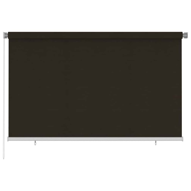 Store roulant d'extérieur 245 (l) x 140 (H) cm marron HDPE 648953648953