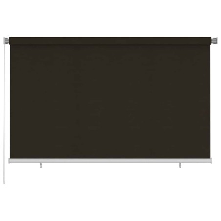 Store roulant d'extérieur 245 (l) x 140 (H) cm marron HDPE 648953648953