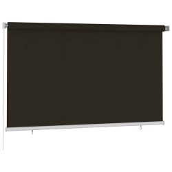 Store roulant d'extérieur 245 (l) x 140 (H) cm marron HDPE 648953648953