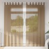 Voilages à œillets 2 pcs marron clair 140 x 245 cm 648957648957