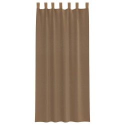 Voilages à œillets 2 pcs marron clair 140 x 245 cm 648957648957