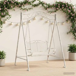 Cadre de balançoire Blanc antique 113 x 121,5 x 168 cm Acier 648959648959