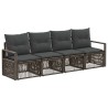 Ensemble de canapé de jardin 4 pcs Gris polyrotin 648960648960