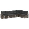 Ensemble de canapé de jardin 7 pcs Gris polyrotin 648963648963