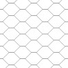 Clôture hexagonale avec poteau 50 x 0,5 m Gris Maille 648967648967