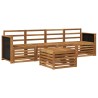 Ensemble de canapés d'extérieur 5 pcs Naturel 648971648971