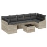 Ensemble de Canapés 8 pcs Gris clair et gris foncé polyrotin 648977648977