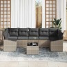Ensemble de Canapés 8 pcs Gris clair et gris foncé polyrotin 648977648977