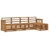 Ensemble de canapés d'extérieur 5 pcs Naturel 648982648982