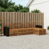 Ensemble de canapés d'extérieur 5 pcs Naturel 648983648983