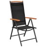 Ensemble à manger de jardin 7 pcs Aluminium Noir 648984648984