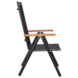 Ensemble à manger de jardin 7 pcs Aluminium Noir 648984648984