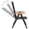 Ensemble à manger de jardin 7 pcs Aluminium Noir 648984648984