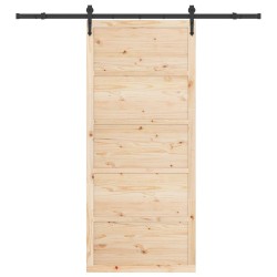 Porte coulissante Naturel 90 x 208 cm Bois de pin massif 648997648997