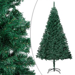 Arbre de Noël artificiel pré-éclairé et boules vert 150 cm PVC 649000649000