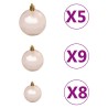 Arbre de Noël artificiel pré-éclairé et boules vert 150 cm PVC 649000649000
