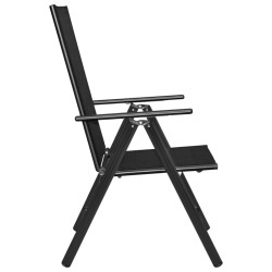 Ensemble à manger de jardin 7 pcs Aluminium Noir 649002649002