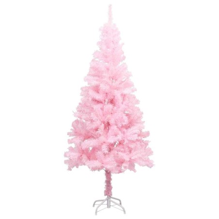 Arbre de Noël artificiel pré-éclairé et boules rose 180 cm PVC 649003649003