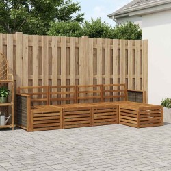 Ensemble de canapés d'extérieur 5 pcs Naturel 649006649006