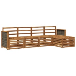 Ensemble de canapés d'extérieur 5 pcs Naturel 649006649006