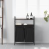 Panier à linge à 2 compartiments avec étagères chêne brun 649007649007