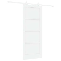 Porte coulissante Blanc 83 x 202 cm Bois de pin massif 649008649008