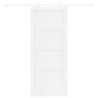 Porte coulissante Blanc 83 x 202 cm Bois de pin massif 649008649008