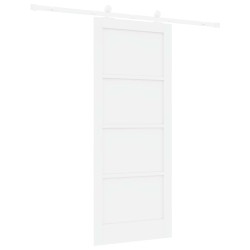Porte coulissante Blanc 83 x 202 cm Bois de pin massif 649008649008