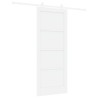 Porte coulissante Blanc 83 x 202 cm Bois de pin massif 649008649008