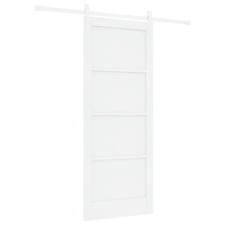 Porte coulissante Blanc 83 x 202 cm Bois de pin massif 649009649009