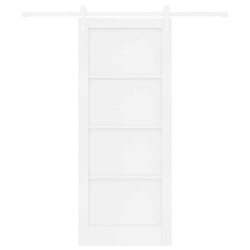 Porte coulissante Blanc 83 x 202 cm Bois de pin massif 649009649009