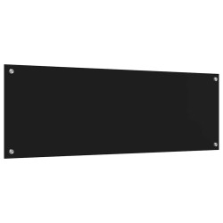 Crédence de cuisine 2 pcs Noir 120 x 40 cm verre trempé 649014649014