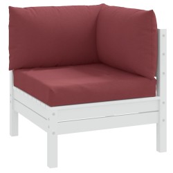 Coussins de palette lot de 3 rouge bordeaux mélangé tissu 649017649017