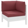 Coussins de palette lot de 3 rouge bordeaux mélangé tissu 649017649017