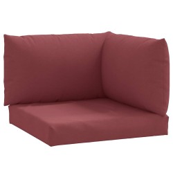 Coussins de palette lot de 3 rouge bordeaux mélangé tissu 649017649017